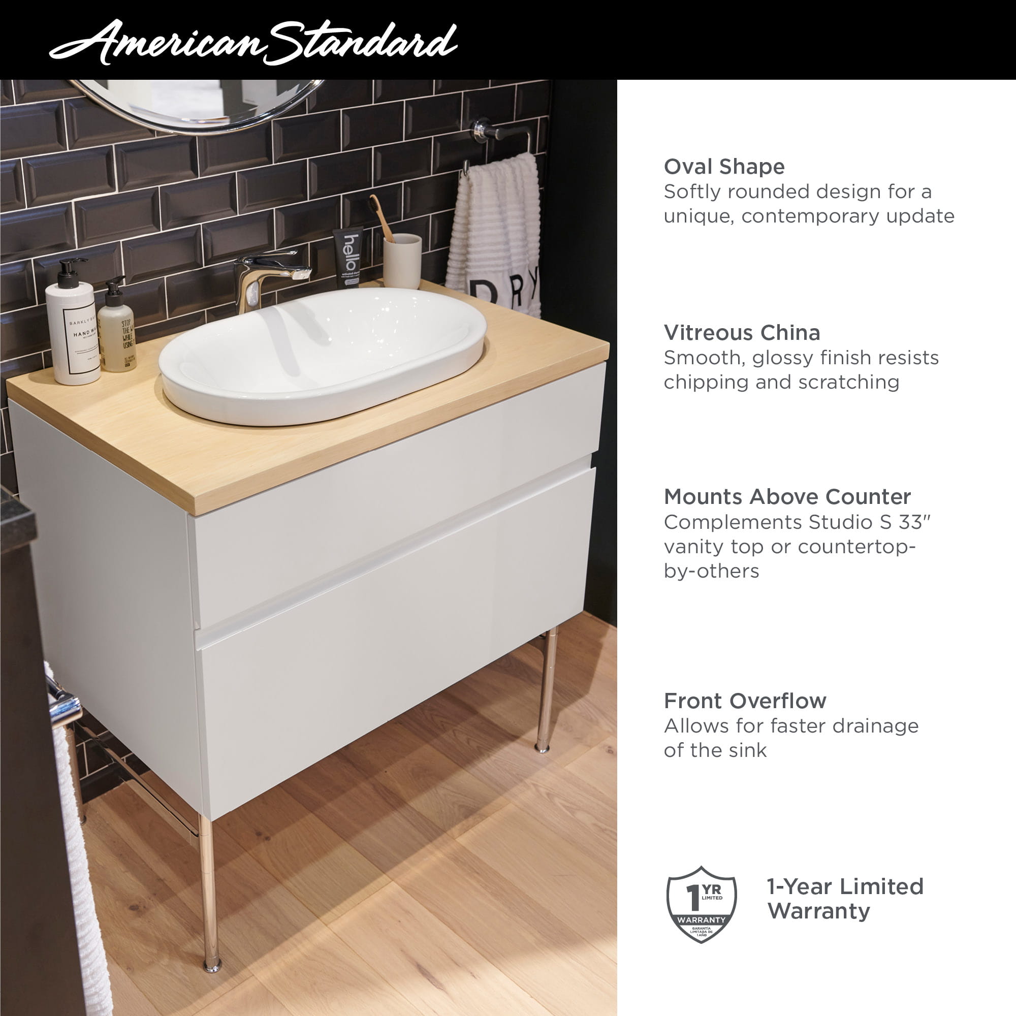 Studio® S Above Counter Oval Sink